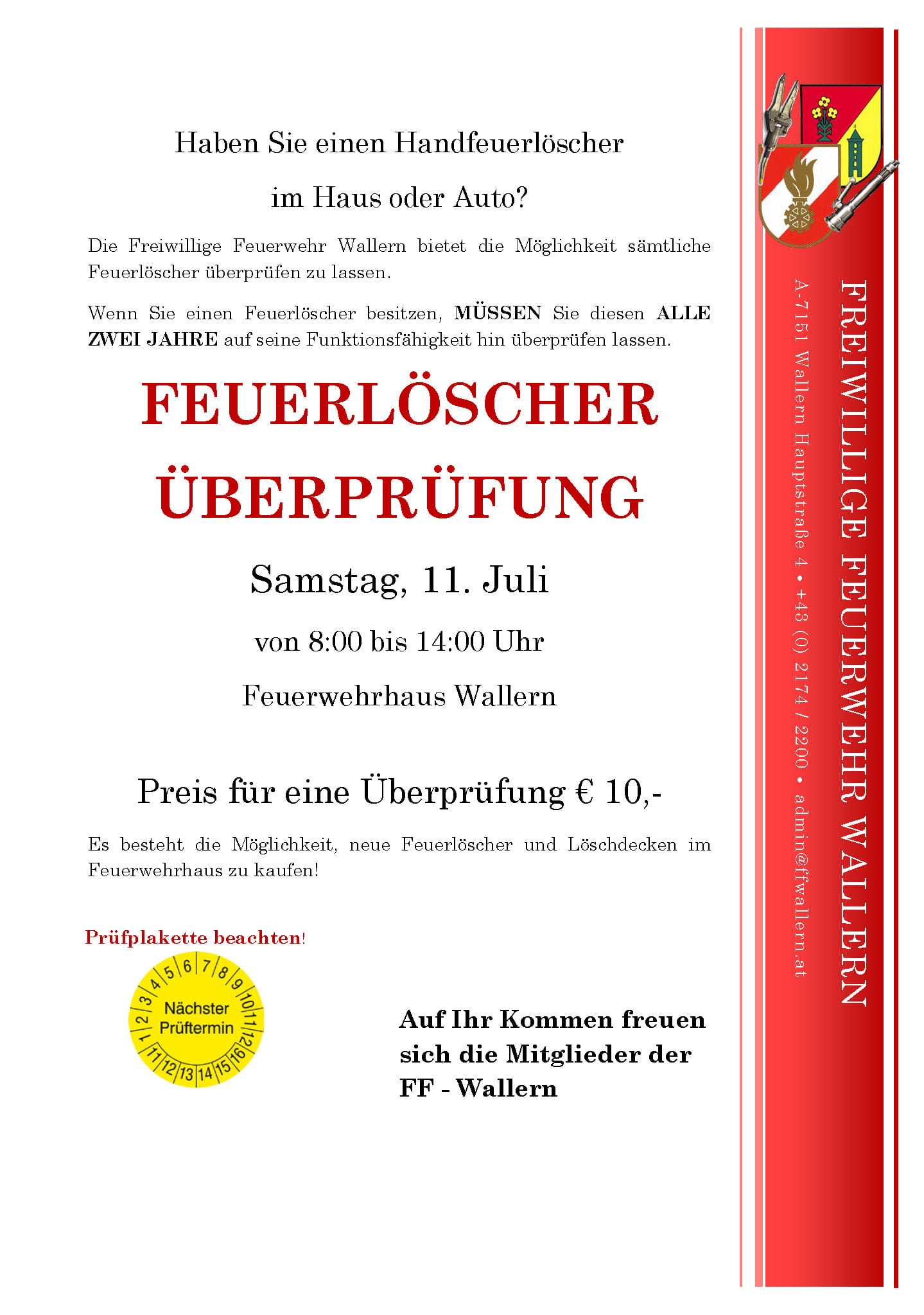 Feuerlöscher - Überprüfung
