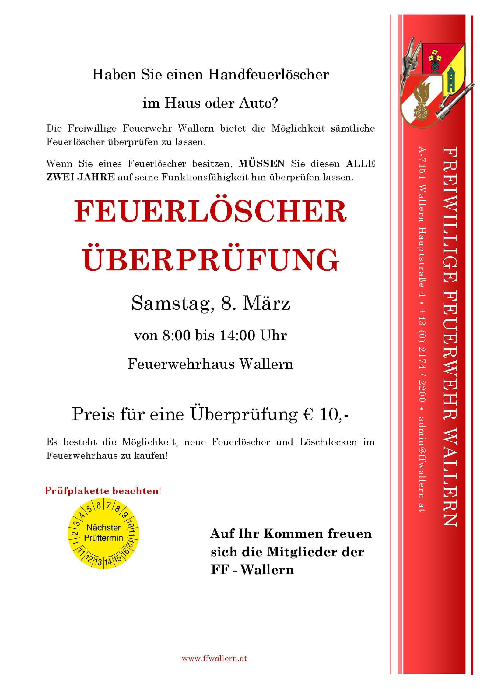 Feuerlöscher - Überprüfung